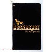 Funny Bee Hive Honey Lover Gift Beekeeper Golf Towel thumb 0