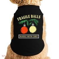 Fragile Balls Handle With Care Funny Doggie Tank thumb 0