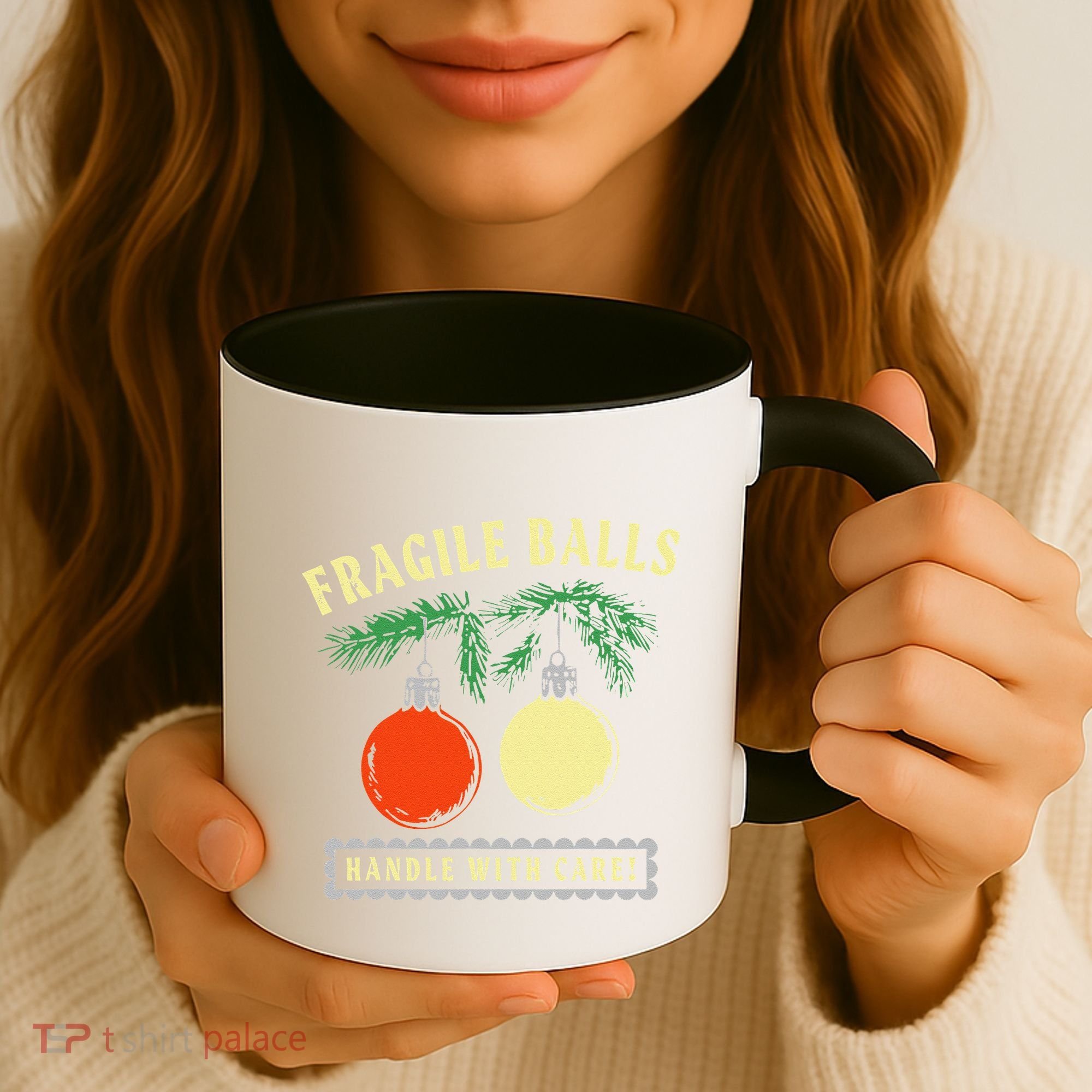 Fragile Balls Handle With Care Funny Coffee Mug