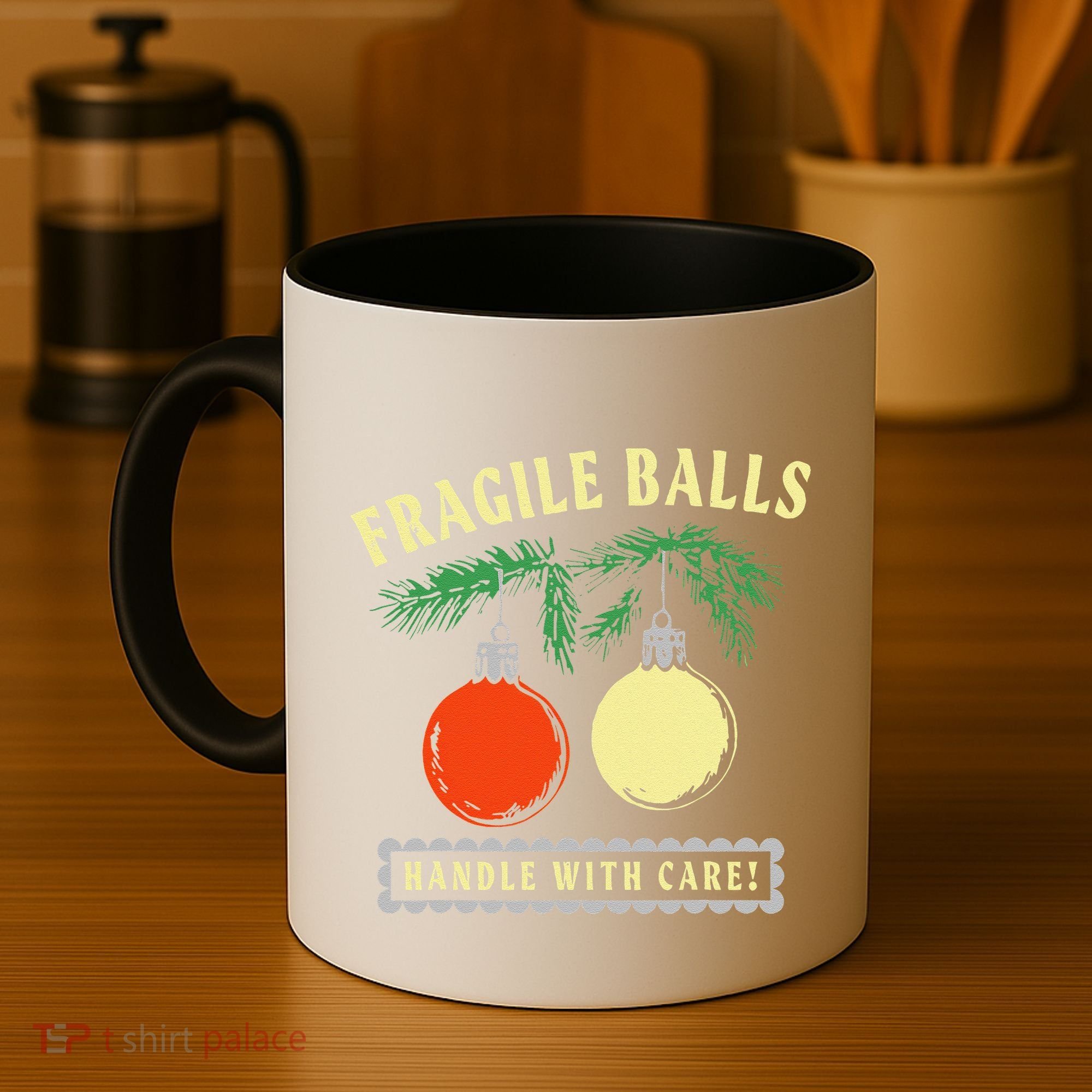 Fragile Balls Handle With Care Funny Coffee Mug