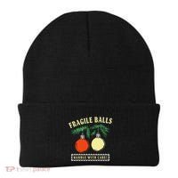 Fragile Balls Handle With Care Funny Beanie thumb 0