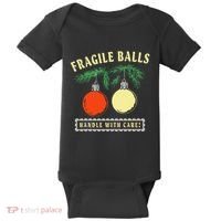 Fragile Balls Handle With Care Funny Baby Bodysuit thumb 0