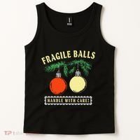 Fragile Balls Handle With Care Funny Tank Top thumb 2
