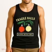 Fragile Balls Handle With Care Funny Tank Top thumb 3