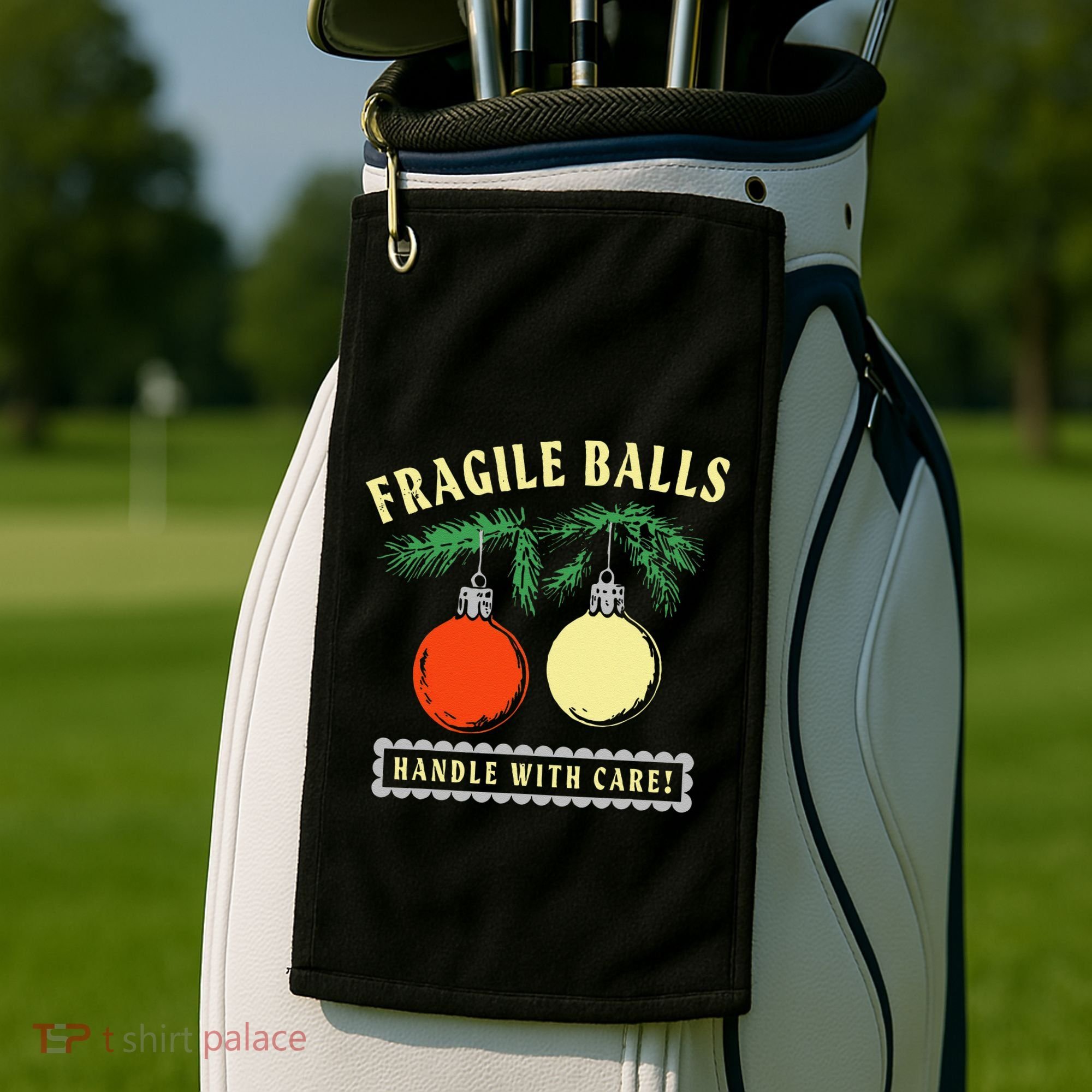 Fragile Balls Handle With Care Funny Golf Towel