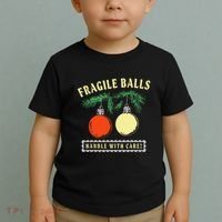 Fragile Balls Handle With Care Funny Toddler T-Shirt thumb 2
