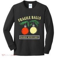 Fragile Balls Handle With Care Funny Kids Long Sleeve Shirt thumb 0