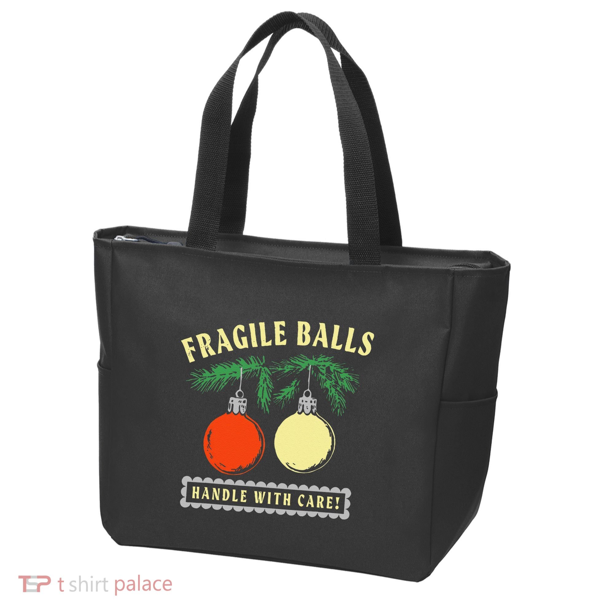 Fragile Balls Handle With Care Funny Tote Bag