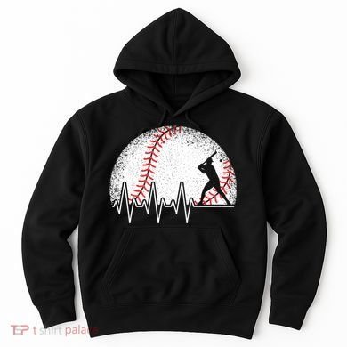 Funny Baseball Heartbeat Baseball Player Hoodie
