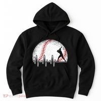 Funny Baseball Heartbeat Baseball Player Hoodie thumb 0
