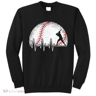 Funny Baseball Heartbeat Baseball Player Sweatshirt