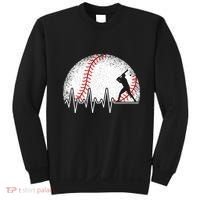 Funny Baseball Heartbeat Baseball Player Sweatshirt thumb 0