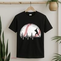 Funny Baseball Heartbeat Baseball Player T-Shirt thumb 2