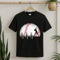 Funny Baseball Heartbeat Baseball Player T-Shirt thumb 2