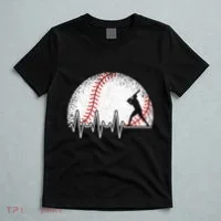 Funny Baseball Heartbeat Baseball Player T-Shirt thumb 5