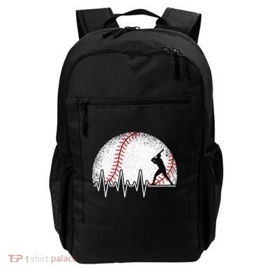 Funny Baseball Heartbeat Baseball Player Backpack