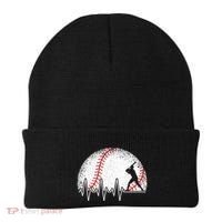 Funny Baseball Heartbeat Baseball Player Beanie thumb 0