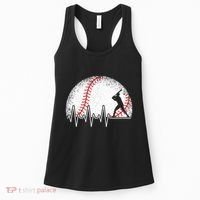 Funny Baseball Heartbeat Baseball Player Women's Tank Top thumb 0