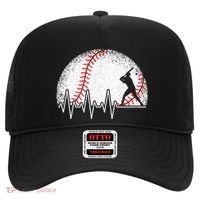 Funny Baseball Heartbeat Baseball Player Hat thumb 0