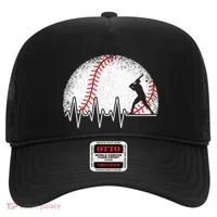 Funny Baseball Heartbeat Baseball Player Hat thumb 0