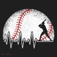 Funny Baseball Heartbeat Baseball Player Hat thumb 2