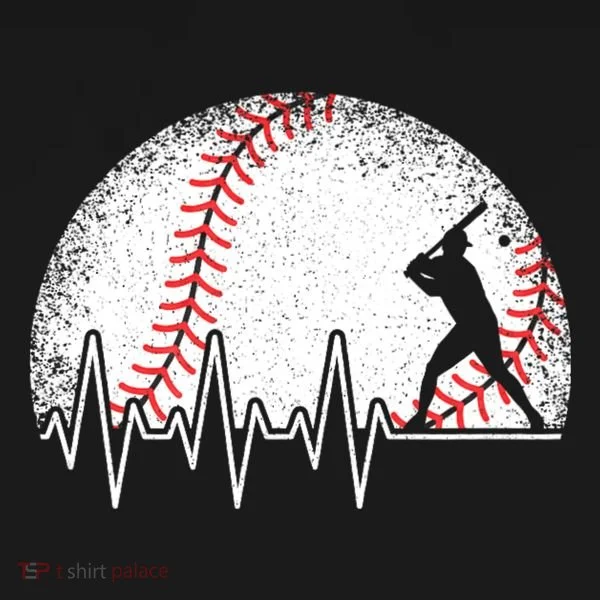 Funny Baseball Heartbeat Baseball Player Toddler Hoodie