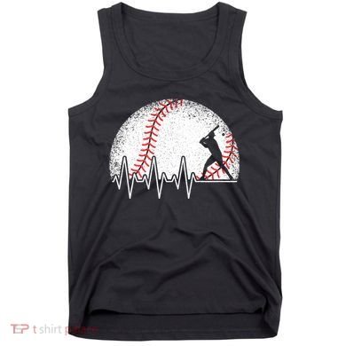 Funny Baseball Heartbeat Baseball Player Tank Top