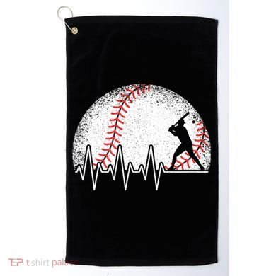 Funny Baseball Heartbeat Baseball Player Golf Towel