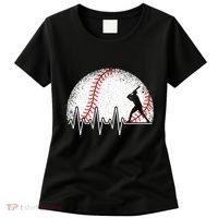 Funny Baseball Heartbeat Baseball Player Women's T-Shirt thumb 0