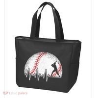 Funny Baseball Heartbeat Baseball Player Tote Bag thumb 3
