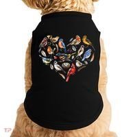 Forest Bird Heart Watching Cardinal Goldfinch Wren Chickadee Doggie Tank thumb 0
