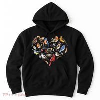 Forest Bird Heart Watching Cardinal Goldfinch Wren Chickadee Hoodie thumb 0