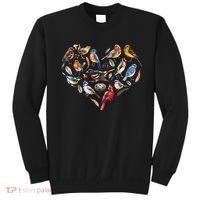 Forest Bird Heart Watching Cardinal Goldfinch Wren Chickadee Sweatshirt thumb 0