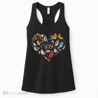 Forest Bird Heart Watching Cardinal Goldfinch Wren Chickadee Women's Tank Top thumb 0