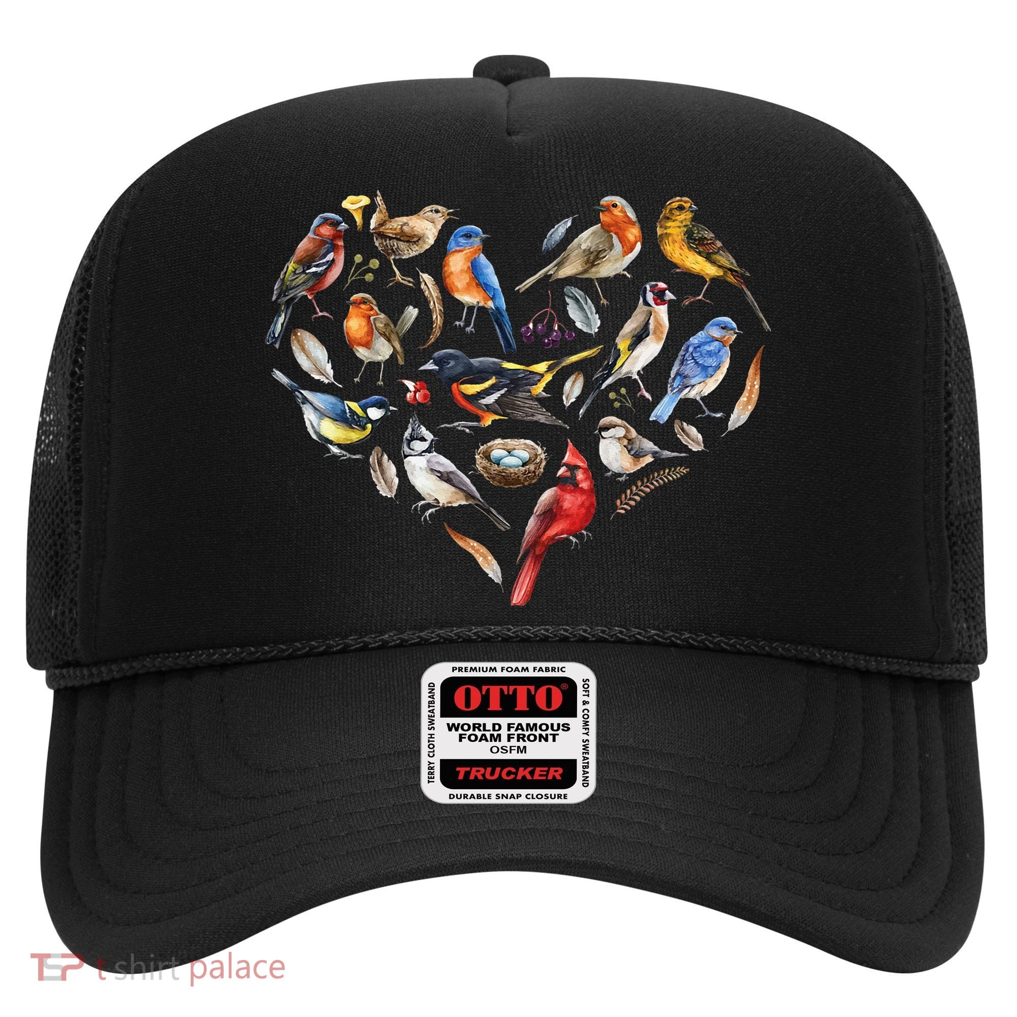 Forest Bird Heart Watching Cardinal Goldfinch Wren Chickadee Hat