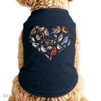 Forest Bird Heart Watching Cardinal Goldfinch Wren Chickadee Doggie Tank thumb 0