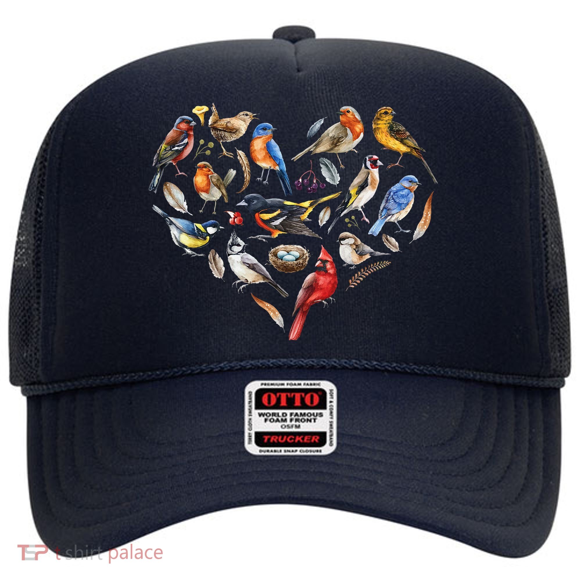 Forest Bird Heart Watching Cardinal Goldfinch Wren Chickadee Hat