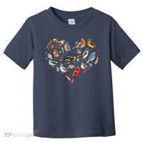 Forest Bird Heart Watching Cardinal Goldfinch Wren Chickadee Toddler T-Shirt thumb 0