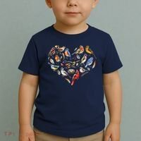 Forest Bird Heart Watching Cardinal Goldfinch Wren Chickadee Toddler T-Shirt thumb 2