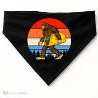Funny Bigfoot Holding A Taco Gift Funny Taco Gift USA-Made Doggie Bandana thumb 0