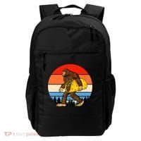 Funny Bigfoot Holding A Taco Gift Funny Taco Gift Backpack thumb 0