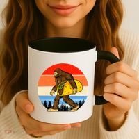 Funny Bigfoot Holding A Taco Gift Funny Taco Gift Coffee Mug thumb 3