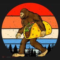 Funny Bigfoot Holding A Taco Gift Funny Taco Gift Women's Hoodie thumb 2