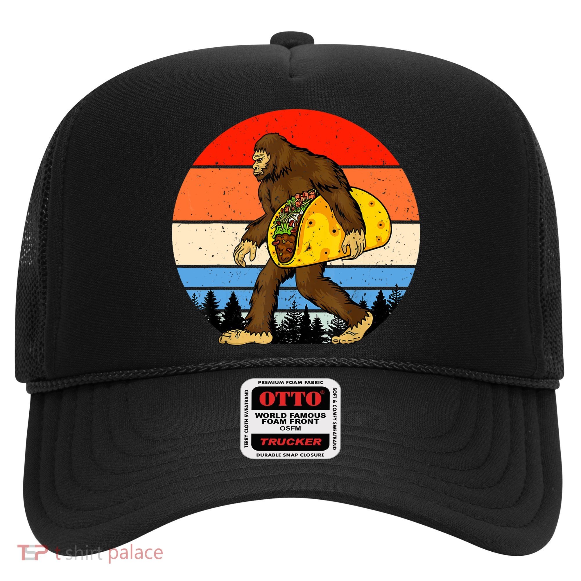 Funny Bigfoot Holding A Taco Gift Funny Taco Gift Hat