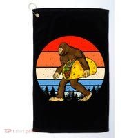 Funny Bigfoot Holding A Taco Gift Funny Taco Gift Golf Towel thumb 0