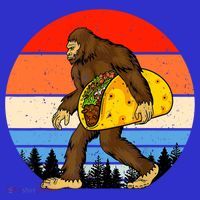 Funny Bigfoot Holding A Taco Gift Funny Taco Gift Mousepad thumb 1