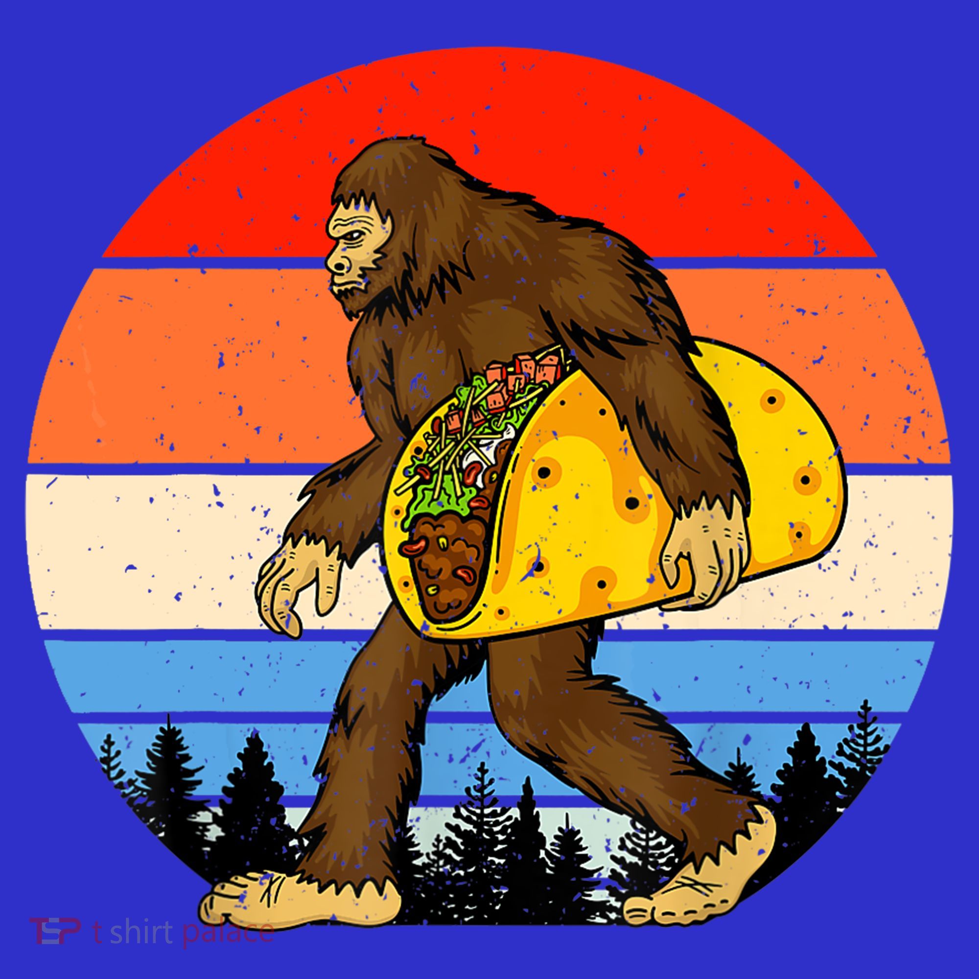 Funny Bigfoot Holding A Taco Gift Funny Taco Gift Baby Bodysuit