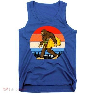 Funny Bigfoot Holding A Taco Gift Funny Taco Gift Tank Top
