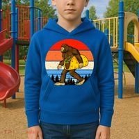 Funny Bigfoot Holding A Taco Gift Funny Taco Gift Kids Hoodie thumb 2