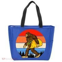 Funny Bigfoot Holding A Taco Gift Funny Taco Gift Tote Bag thumb 0